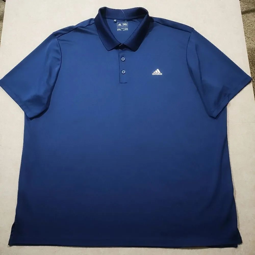Adidas Men's Navy Polo Golf Short Sleeve Shirt #5